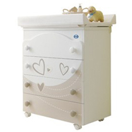 Comoda cu cadita My Love White Platinum